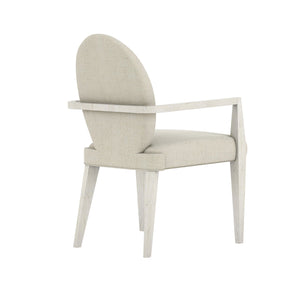 A.R.T. Furniture Ashlar Coastal Modern Arm Chair In Bisque - Upholstered Linen-blend Seat, Elegant Design & Floor Glides - Set Of 2 Beige Parawood Solids,Birch Veneers,Foam,Fabric 333207-2250