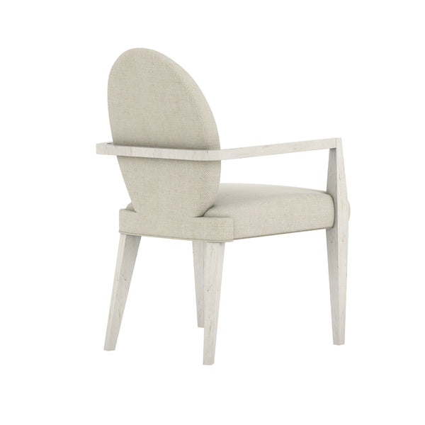 A.R.T. Furniture Ashlar Coastal Modern Arm Chair In Bisque - Upholstered Linen-blend Seat, Elegant Design & Floor Glides - Set Of 2 Beige Parawood Solids,Birch Veneers,Foam,Fabric 333207-2250