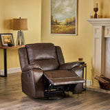 Christopher Knight Home® - Noble House - Malic Classic Tufted Leather Swivel Recliner