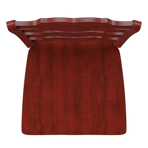 Homelegance By Top-Line Juliette French Ladder Back Wood Counter Height Chairs (Set of 2) Red Rubberwood