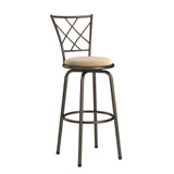 Homelegance By Top-Line Donaghy Cross Back Adjustable Swivel Stools (Set of 3) Bronze Engineered Wood