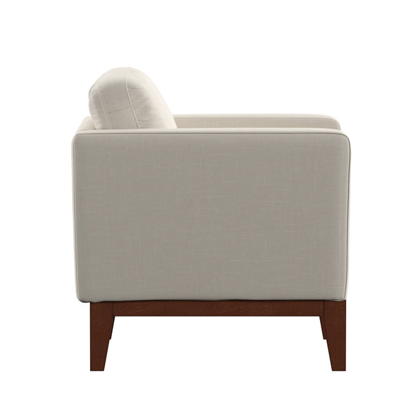 Homelegance By Top-Line Deacon Linen Upholstered Accent Chair Beige Linen