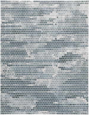 Feizy Rugs Atwell Abstract Geometric Low Pile Rug - Ethereal Modern Design With Nature-inspired Colors Blue,Gray Polypropylene Atl3171fbluslve76