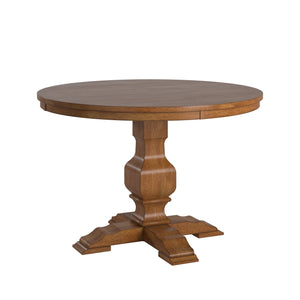 Homelegance By Top-Line Juliette Two-Tone Round Solid Wood Top Dining Table Oak Rubberwood