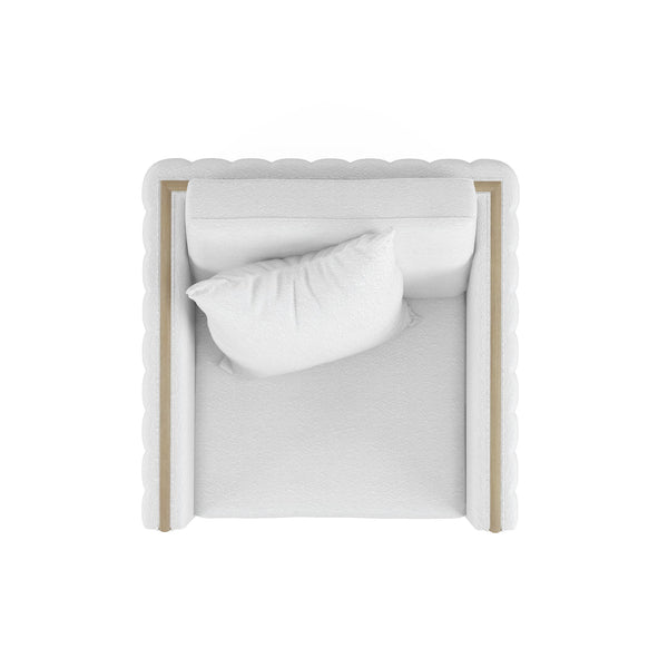 A.R.T. Furniture Cassat Channeled Lounge Chair: Casual Contemporary Design With Plush Comfort & Elegant Washed Oak Finish White Parawood Solids With Ash Embossing,Foam,Fabric 522503-5302aa