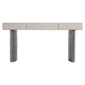 Bernhardt Bernhardt Sereno Desk In Lutra Walnut With Fuso Cast-Aluminum Legs, Soft-Close Drawer, Rustic Modern Elegance D29511
