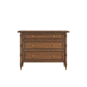 A.R.T. Furniture Harbor Bachelors Chest - Rustic Elegance with Ample Storage and Classic Brass Accents for Any Space Warm Walnut 338158-2731