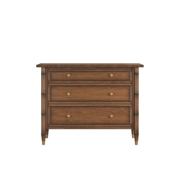 A.R.T. Furniture Harbor Bachelors Chest - Rustic Elegance with Ample Storage and Classic Brass Accents for Any Space Warm Walnut 338158-2731
