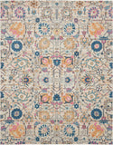 Nourison Passion PSN01 Machine Made Power-loomed No Border Indoor Only Bohemian Transitional Rug Ivory,Multi, Ivory Multicolor 100% Polypropylene 99446477170