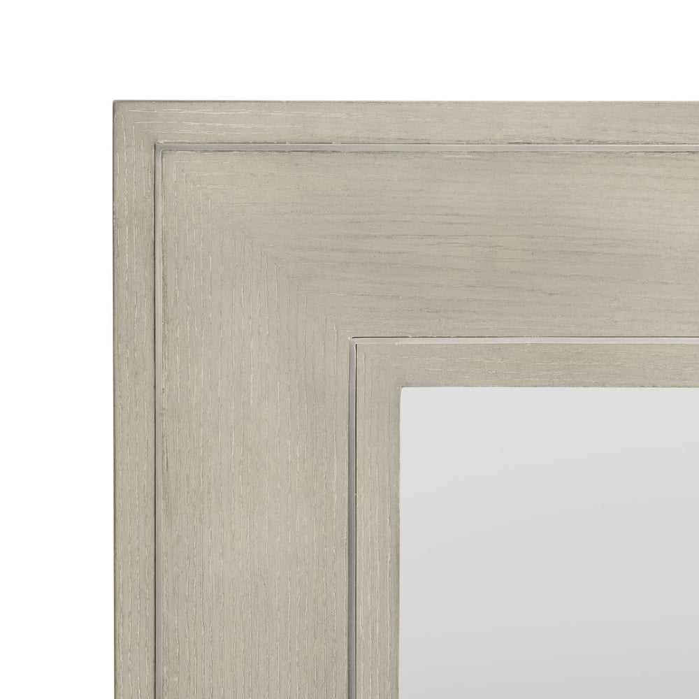 Bernhardt Bernhardt Cornelia Mirror With Nebbia Ash Frame And Brushed Stainless Inlays — Neo‑Traditional 52"W X36"H 331334
