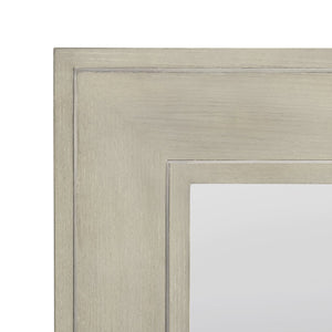 Bernhardt Bernhardt Cornelia Mirror With Nebbia Ash Frame And Brushed Stainless Inlays — Neo‑Traditional 52"W X36"H 331334