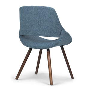 English Elm Malden Bentwood Dining Chair In Denim Blue - Stylish Mid-Century Modern Design For Home & Office B136P158892