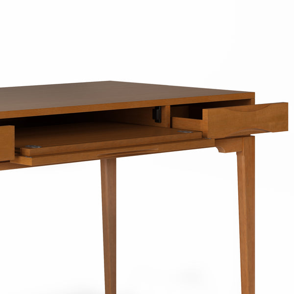 English Elm Harper Mid-Century Modern Desk In Light Golden Brown - Stylish Storage & Workspace For Home Or Office B136P158720