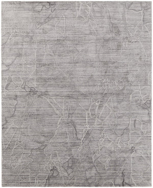 Feizy Rugs Whitton Handwoven Wool And Viscose Abstract Rug - Modern Distressed Design For Stylish Interiors Gray,Tan,Ivory Viscose,Wool Wtn8890fgryivyh00
