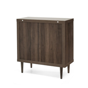 English Elm Christopher Knight Home® - NORDIC Mid-Century 3-Drawer Chest with Faux Wood Finish, Rubberwood Legs and Sleek Storage Appeal Walnut 71144.00WALN