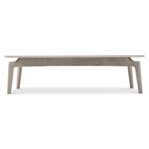 Bernhardt Bernhardt Teak & Vasta Stone Cocktail Table — Low-Profile Outdoor Centerpiece With Sea Oat Finish And Stainless Glides X09023