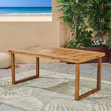 Christopher Knight Home® - Noble House - Nestor Outdoor 69" Acacia Wood Dining Table