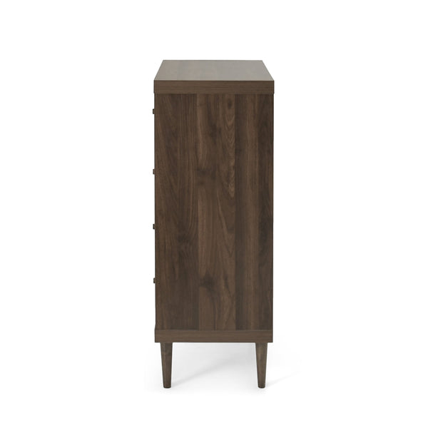 English Elm Christopher Knight Home® - NORDIC Walnut 4-Drawer Chest with Faux Wood MDF & Rubberwood Legs — Durable, Stylish Storage, 31" W 71145.00WALN
