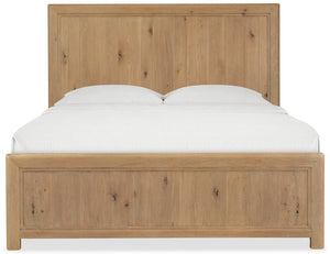 Hooker Furniture Driftwood California King Panel Bed With Buckboard Finish, Distressed Oak Solids For Coastal Charm Light Wood 6820-90260-80