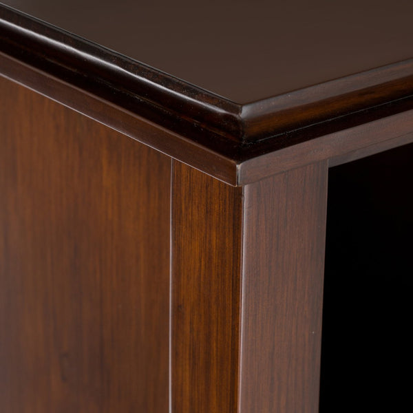 English Elm Artisan 8 Cube Storage Sofa Table – Elegant Russet Brown Wood Design For Versatile Home Organization B136P159472