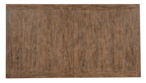 Hooker Furniture Americana Farmhouse Dining Table With 22" Leaf — Two-Tone Honey Top, Distressed Daisy Base, Seats 8 Whites/Creams/Beiges 7050-75200-02