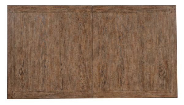 Hooker Furniture Americana Farmhouse Dining Table With 22" Leaf — Two-Tone Honey Top, Distressed Daisy Base, Seats 8 Whites/Creams/Beiges 7050-75200-02