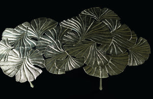 Bernhardt Bernhardt Annabella Ginkgo Leaf Cocktail Table — Satin Nickel Cast Aluminum, Sculptural Modern Centerpiece 379024