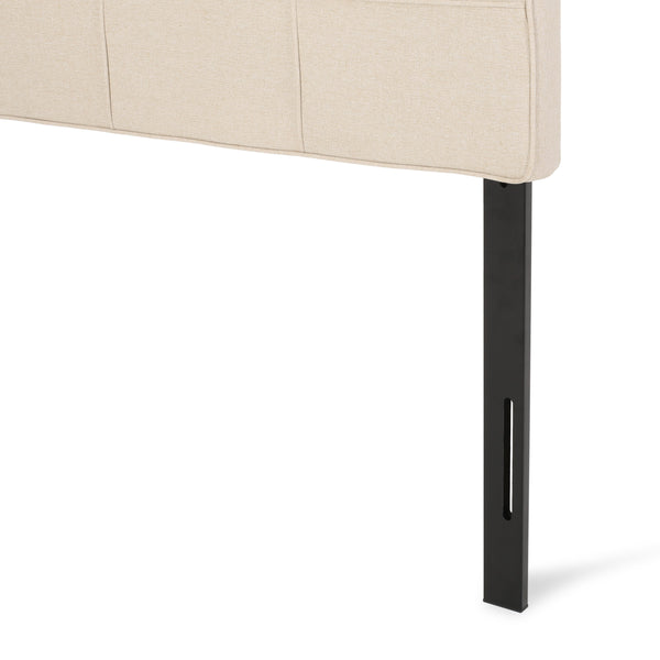 English Elm Christopher Knight Home® - Queen Tufted Linen Headboard with Piped Edges, Adjustable Height 48.5–53", Modern Waffle Stitch Plush Beige 66868.00