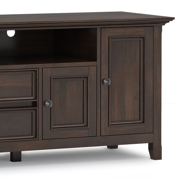 English Elm Amherst 72" Solid Wood Tv Stand In Brunette Brown - Stylish Media Storage With Transitional Design B136P158356