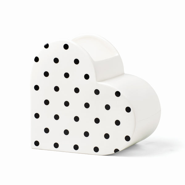 Lenox Kate Spade On The Dot Heart Vase White, WHITE PORCELAIN 895179