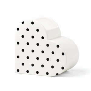 Lenox Kate Spade On The Dot Heart Vase White, WHITE PORCELAIN 895179