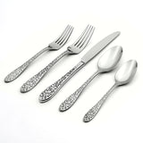 Oneida Ivy Flourish 20-Piece Stainless Steel Flatware Set, Mirror Finish, Service for 4