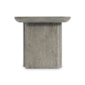 Bernhardt Bernhardt Monolith Side Table — Wirebrushed Oak Rustic Modern Accent Table With Sculptural Geometry And Texture 343125