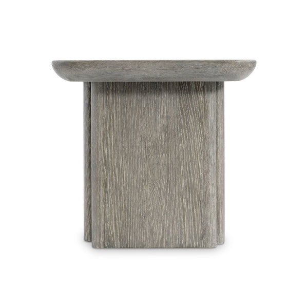Bernhardt Bernhardt Monolith Side Table — Wirebrushed Oak Rustic Modern Accent Table With Sculptural Geometry And Texture 343125