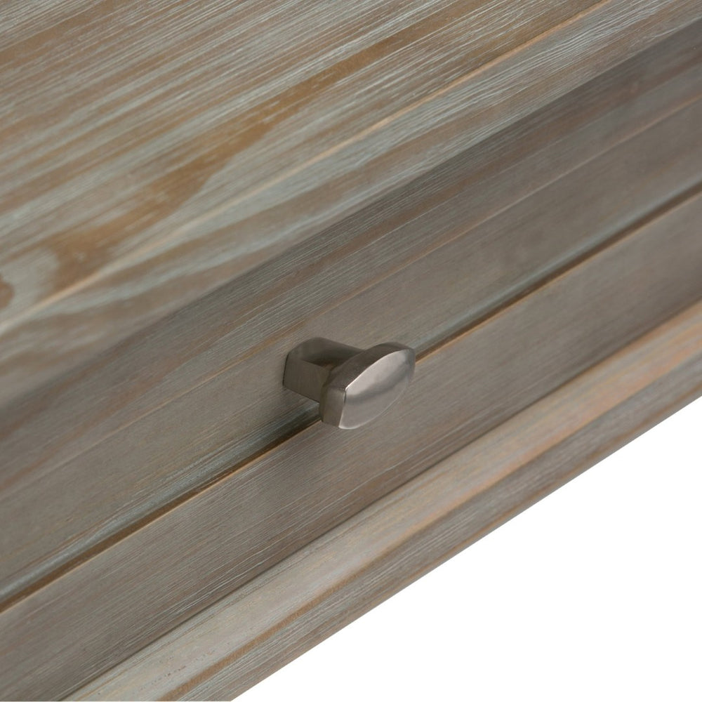 English Elm Warm Shaker Desk - Distressed Grey - Stylish & Compact Solid Wood Desk For Home Office & Living Space B136P159731-GIGA