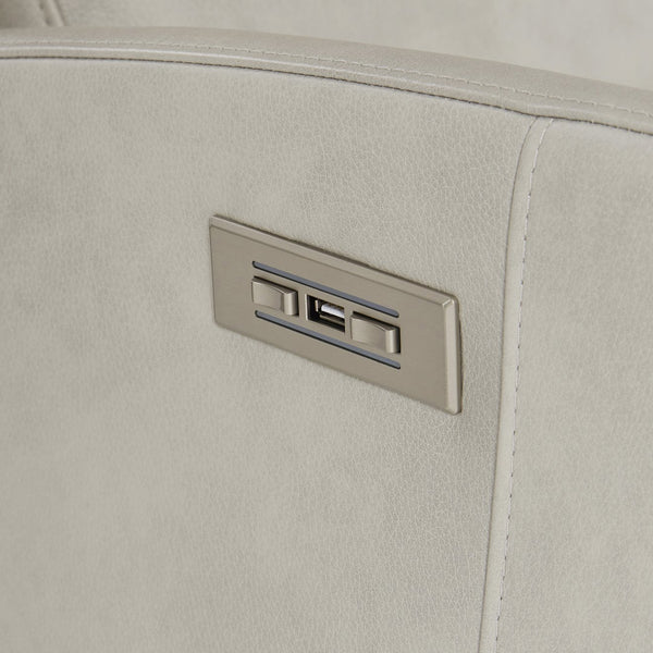 Bernhardt Bernhardt Weller Leather Power Motion Chair With Usb, Exposed Wood Legs, Deep Stitched Cushions Recline 231RLO