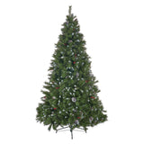 Christopher Knight Home® - Noble House - 7-foot Mixed Spruce Unlit Hinged Artificial Christmas Tree with Frosted Branches