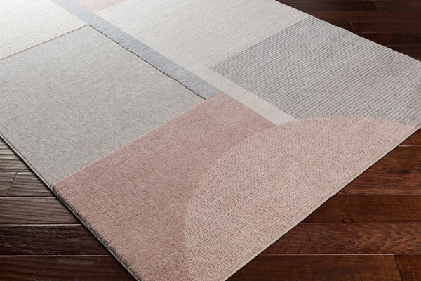 Livabliss Flux Machine Woven Wool Blend Accent Rug Belgian Crafted for High Traffic Areas Dusty Pink, Lig 2' x 2'11" XUF1001-23