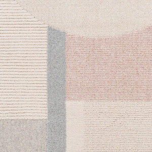 Livabliss Flux Machine Woven Wool Blend Accent Rug Belgian Crafted for High Traffic Areas Dusty Pink, Lig 2' x 2'11" XUF1001-23