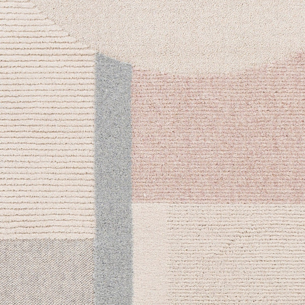 Livabliss Flux Machine Woven Wool Blend Accent Rug Belgian Crafted for High Traffic Areas Dusty Pink, Lig 2' x 2'11" XUF1001-23