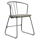 Clementine Iron and Grey Finish Dining Chairs (Set of 2)