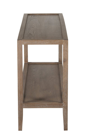 Porter Designs Lowell Solid White Oak Console Table With Extra Storage - Timeless Elegance & Versatility Brown Wood 05-108-10-1920