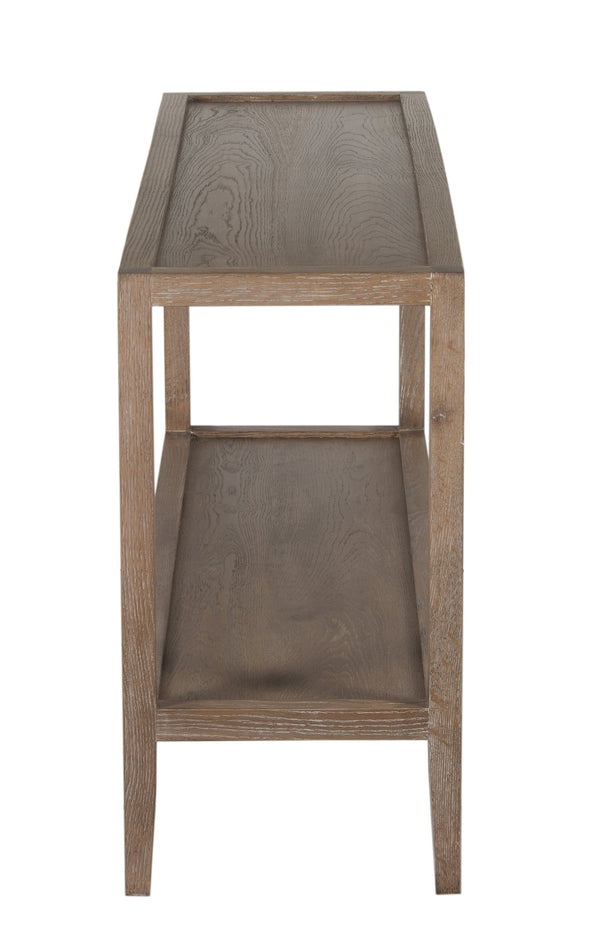 Porter Designs Lowell Solid White Oak Console Table With Extra Storage - Timeless Elegance & Versatility Brown Wood 05-108-10-1920