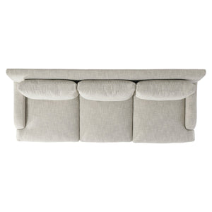Bernhardt Bernhardt Rollins Fabric Sofa With Plush Feather-Down Cushions, Low-Profile Arms, Weathered Bone Finish (96"W) - Made to Order P7107A