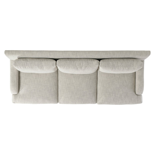 Bernhardt Bernhardt Rollins Fabric Sofa With Plush Feather-Down Cushions, Low-Profile Arms, Weathered Bone Finish (96"W) - Made to Order P7107A