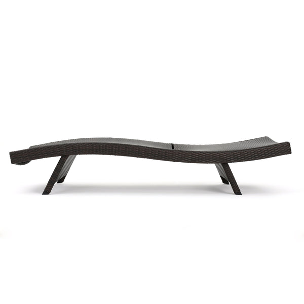 English Elm Christopher Knight Home® - Salem Pe Wicker Chaise Lounge Set - Adjustable, Ergonomic Outdoor Lounges For Poolside Relaxation 52005.00MP2