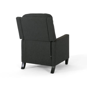 English Elm Christopher Knight Home® - 27.5" Wide Manual Standard Recliner with Plush Upholstery, Nailhead Trim & Contemporary Pushback Comfort Dark Gray 62808.00DGRY