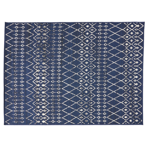 English Elm Christopher Knight Home® - 5'3"x7' Rug Navy & Ivory Polypropylene Area Rug 63x84in Low Pile 0.16" Durable Easy-Care Mat 72360.00