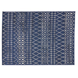 Christopher Knight Home® - Noble House - Dorvall 5'3" X 7' Indoor/Outdoor Area Rug, Navy Blue and Ivory