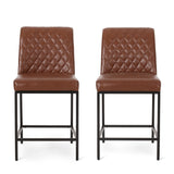 Christopher Knight Home® - Noble House - Osgood Contemporary Diamond Stitch Counter Stools (Set of 2)